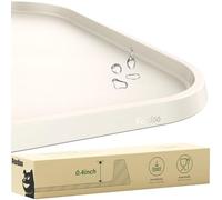 Feedoo Tapis Gamelle Chien et Chat [Anti-déformation],Imperméable Tapis Gamelle Chat pour Gamelles de Nourriture et d’Eau,Base Antidérapants en Silicone,sans BPA&Passe au Lave-Vaisselle(Sable Blanc)