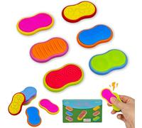 Feegela 6 Pieces Fidget Toys Magnétiques - Jouets Sensoriels Slider Anti-Stress avec 6 Textures, Outils TDAH Enfant et Adultes, Silicone Doux pour Concentration et Relaxation