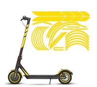 Feegow Autocollant réfléchissant pour scooter électrique, film réfléchissant la nuit, autocollants latéraux pour trottinette électrique M365 (jaune)