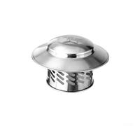 Feegow Capot de toit en acier inoxydable - Capot de cheminée anti-courants d'air avec protection contre les oiseaux pour la protection contre la pluie, chapeau de cheminée (80 mm)