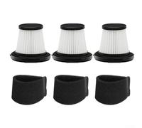 Feegow Filtres de rechange pour aspirateur Russell Z6, kit de filtre lavable filtrant la poussière fine et les pellicules, filtres haute efficacité (lot de 3)