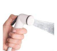 Feegow Kit de pomme de douche marine sous pression à économie d'eau, unité ABS rétractable pour enchevêtrement, tuyau en PVC pour pont de yacht et douches extérieures, blanc (2,5 m)