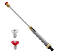 Feegow Lance d'arrosage, buse de jet de nettoyeur haute pression, buse de tuyau, lance à eau en laiton pour irrigation de jardin (gris)