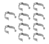 Feegow Lot de 10 pinces à ressort en tissu éponge de type ouvert, porte-outils robustes en acier au manganèse pour rangement mural de garage, organiser, balais, râteaux, tuyaux et brosses, argenté (35
