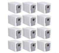 Feegow Lot de 12 sacs à poussière compatibles avec aspirateur robot Q REVOs, sacs poubelle jetables haute efficacité pour série Q REVOs, faciles à installer et à remplacer