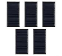 Feegow Lot de 5 mini panneaux solaires 30 mm x 60 mm, cellules photovoltaïques polycristallines, sortie 5 V 50 mA, design compact de 3 mm d'épaisseur pour les applications solaires à petite échelle