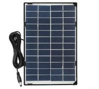 Feegow Panneau solaire 6 W 12 V, kit de panneau solaire léger en polysilicium, chargeur photovoltaïque pour alimenter l'appareil photovoltaïque extérieur/ventilateur