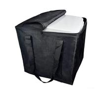 Feegow Sac de rangement portable pour toilettes de camping, 43 x 38 x 44 cm, double fermeture éclair, tissu Oxford 600D très résistant, pour camping, caravane, camping-car, voyage, Voir image, Noir