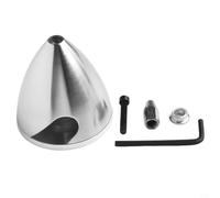 Feegow Spinner en aluminium pour modèles d'avions télécommandés, coque d'écrou d'hélice en alliage haute résistance pour moteurs au méthanol, conception à faible résistance au vent, argent, plusieurs