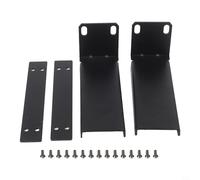 Feegow Support de montage en rack pour récepteur sans fil SLX4, kit de cadre en métal de 2 mm d'épaisseur avec vis, support audio professionnel pour installation d'armoire, noir (2 en 1)