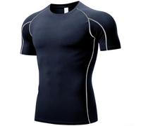 Feegow T-shirt athlétique extensible avec cartographie du corps | Mélange d'élasthanne élastique, s'étire avec le corps, soutient les muscles, permet un mouvement illimité