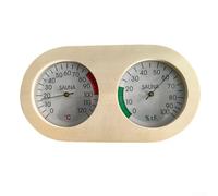 Feegow Thermomètre de sauna - Thermomètre de sauna - 2 en 1 - Thermo-hygromètre en bois - Moniteur de température et d'humidité en bois de pin - Accessoires de sauna