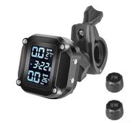Feegow TPMS Système de surveillance de la pression des pneus de moto, avec capteurs externes, écran LCD, système d'alarme automatique des pneus