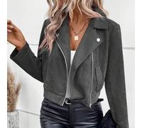 Feegow Veste d'hiver courte coupe-vent doublée en polaire chaude pour femme | Intérieur doublé en polaire, pour une sensation douce et confortable, style manteau court, usage quotidien décontracté