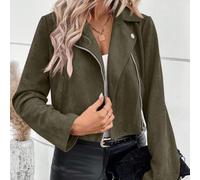 Feegow Veste d'hiver courte coupe-vent doublée en polaire chaude pour femme | Intérieur doublé en polaire, pour une sensation douce et confortable, style manteau court, usage quotidien décontracté