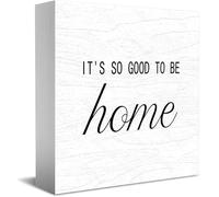 Feehiget Panneau décoratif en bois avec inscription « It'S So Good To Be Home » - 12,7 x 12,7 cm