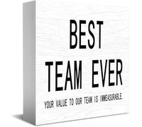 Feehiget Panneau en bois classique Best Team Ever Decor - 12,7 x 12,7 cm