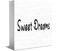 Feehiget Sweet Dreams Panneau en bois pour décoration de bureau à domicile, étagère de table, 12,7 x 12,7 cm