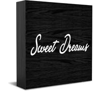 Feehiget Sweet Dreams Panneau en bois pour décoration de bureau à domicile, étagère de table, 12,7 x 12,7 cm
