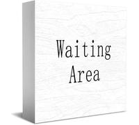 Feehiget Waiting Area Home Office Decor Panneau en bois 12,7 x 12,7 cm