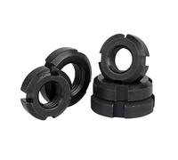 FEEIMOL Écrous Rond Écrous Fendu Écrou à Quatre Fentes Acier au Carbone Écrou de Blocage M36x1.5mm (2 pcs)