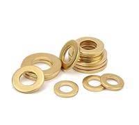 FEEIMOL M2 Rondelles Laiton Rondelle Plate en Cuivre pour Vis Boulon M2x5x0.4mm (200 pcs)