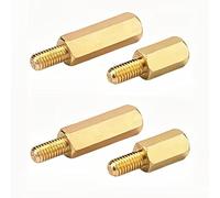 FEEIMOL M4 Entretoise Laiton, Fileté Mâle-Femelle PCB Entretoise Hexagonale Boulons en Cuivre M4x30+6mm (10 pcs)