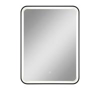 Feel 80x60 cm miroir suspendu rectangulaire avec éclairage LED et capteur, cadre en aluminium, noir (SATZFEEL6080CE)