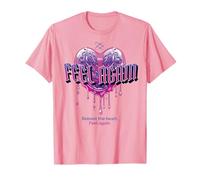 Feel Again Cœur dégoulinant Sadcore Emo Egirl Pink Art T-Shirt