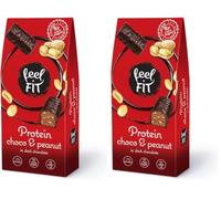 Feel Fit Chocolats protéinés au chocolat noir belge, bonbons sans sucre ajouté, snacks protéinés 83 g (Lot de 2)