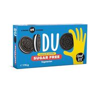 Feel FIT Duo Sugar Free Biscuits au cacao avec crème à la vanille sans sucre, 4 sachets de 4 biscuits dans une boîte, 176 g