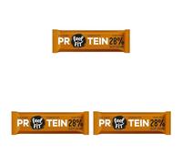 Feel FIT Protein 28% Crispy Carmel Barre protéinée - 14 g de protéines par barre, sans sucre ajouté, 40 g (Lot de 3)
