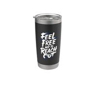 Feel Free Not To Reach Out Introverti Seul Paix - Gobelet isotherme en acier inoxydable double paroi