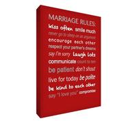 Feel Good Art 36 x 24 cm Toile décorative Marriage Rules Rouge