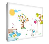 Feel Good Art Animaux 1624-14 A2 61 x 40,6 cm Toile épaisse pour Chambre d'enfant Animaux Mural Multicolore