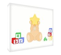 Feel Good Art BEARHEART1624-15ES Toile décorative épaisse et solide Motif ours Adorable 60 x 40 x 4 cm