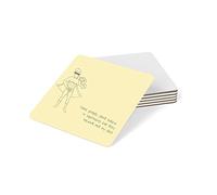 Feel Good Art brillant Dessous-de-verre en Typographie moderne et design Illustration (Crème, Super Dad One Enfant)