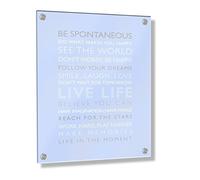 Feel Good Art Cadre mural en acrylique avec boulons suspendus 60 x 40 x 0,6 cm Bleu bébé