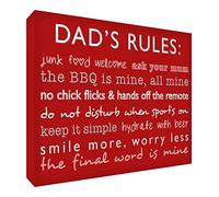 Feel Good Art Decor poli Diamant Bloc/Momento (14,8 x 10,5 x 2 x 2 cm, petit, rouge, règles de DAD)