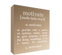 Feel Good Art Galerie Toile enveloppée avec panneau avant solide pour murs de bureau et de maison de la Motivation Collection (51 x 51 x 4 cm, grande, beige)