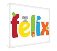 Feel Good Art Gallery Toile enveloppée pour chambre d'enfant Motif élix Taille M 30 x 40 x 4 cm