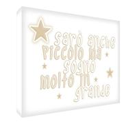 Feel Good Art LITTDR1216-01IT Tableau sur Toile de Style Moderne typographique avec Texte en Anglais « Je Serai Aussi Petit mais très Grand » 30 x 40 cm Beige