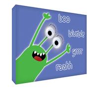 Feel Good Art Monstres Bloc Décoratif en Acrylique Transparent Poli comme Diamant Bleu 10,5 x 7,4 x 2 cm Taille Petit