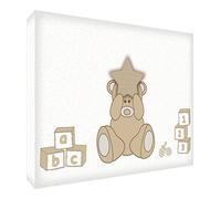 Feel Good Art Motif Ours Heureux. Piccolo (30 x 20 x 4 cm) Beige