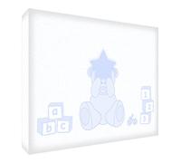 Feel Good Art Motif Ours Heureux. Piccolo (30 x 20 x 4 cm) Soft Blue
