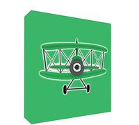Feel Good Art PLANE1010-21ES Tableau sur toile Motif avion Vert 25 x 25 x 4 cm