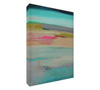 Feel Good Art Toile aux Couleurs Vives Abstrait Appartenant de l'Artiste Val Johnson Pink Tranquillité 115 x 78 x 4 cm Taille XXL