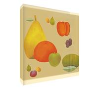 Feel Good Art Toile aux Couleurs Vives Appartenant de l'Artiste Val Johnson Bol de Fruits 96 x 96 x 4 cm Taille XXL