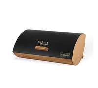 Feel Maestro Boîte à pain MR-1775-BLACK Noir Bois Métal Bambou 25 x 13,3 x 36,5 cm