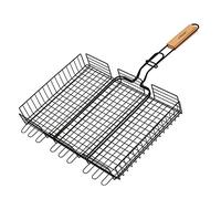 Feel Maestro Grille de barbecue MR-1002 en acier inoxydable 18/8, noir/marron
